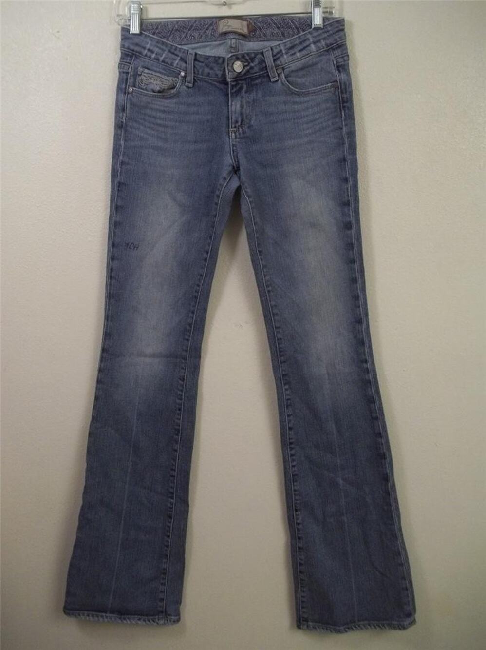 Paige Premium Blue Laurel Canyon Stretch Denim Boot Cut Jeans 27
